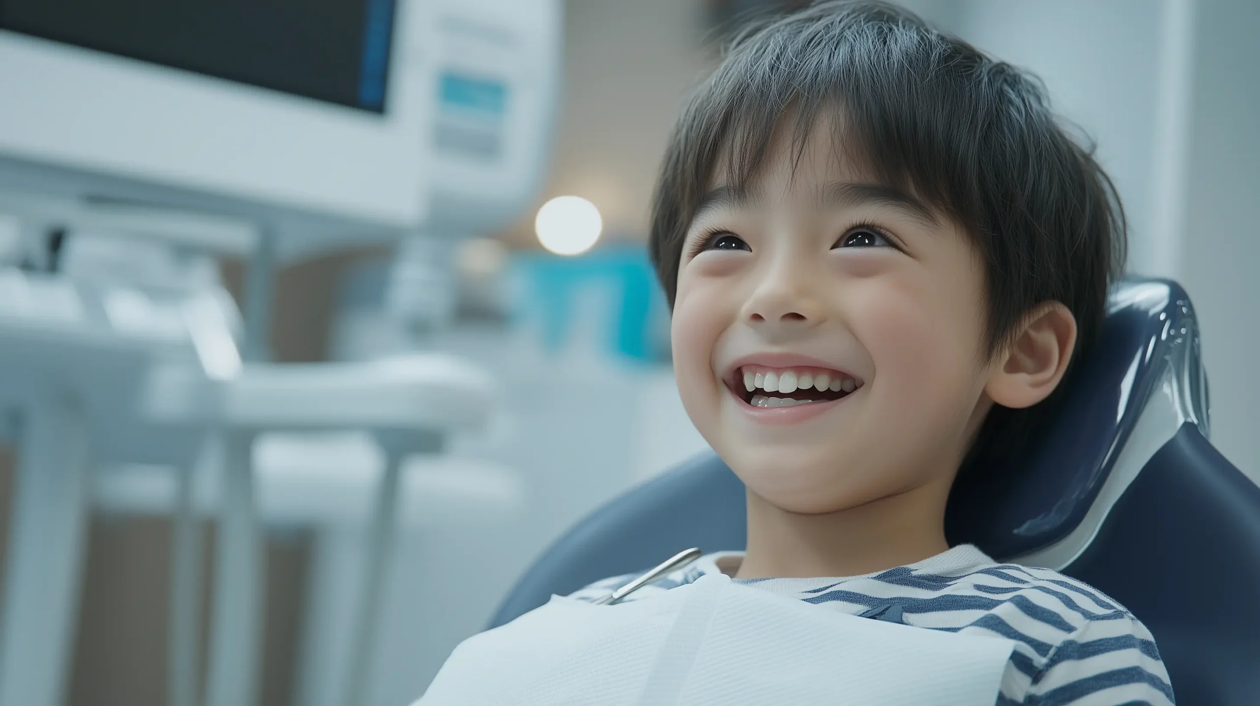 japanese kid in dental clinic Plano