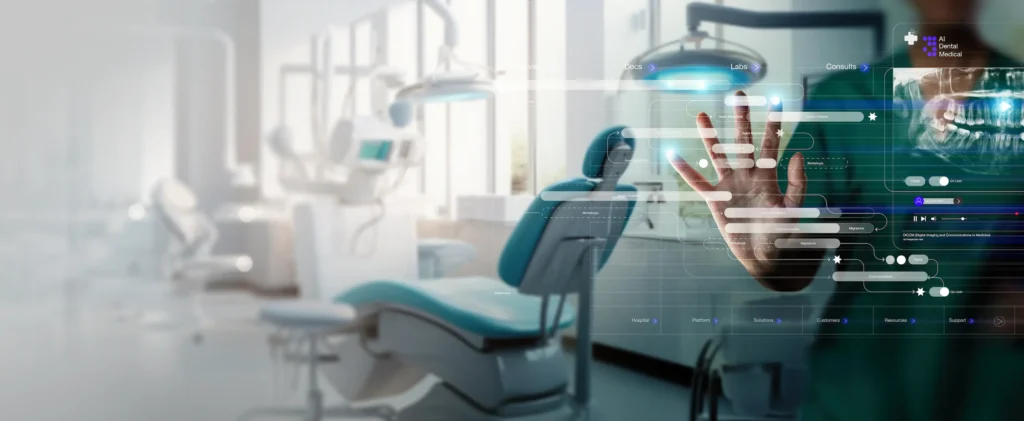 illustration of AI tech in dental care
